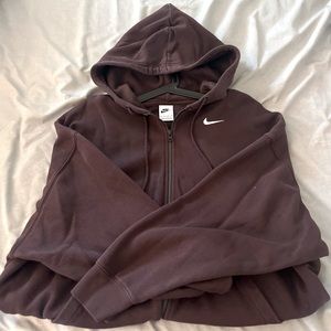Brown Nike Oversized Zip up
